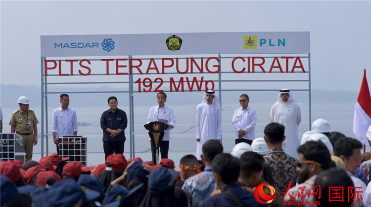 印尼总统佐科出席仪式并发表讲话。人民网记者 曹师韵摄