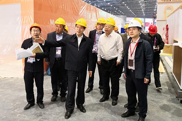 钟山部长考察首届中国国际进口博览会场馆